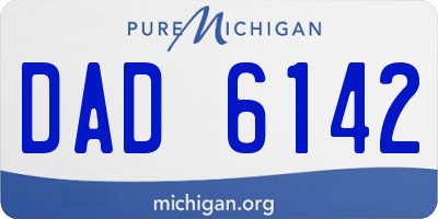 MI license plate DAD6142