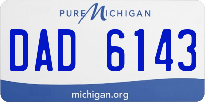 MI license plate DAD6143