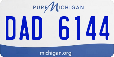 MI license plate DAD6144