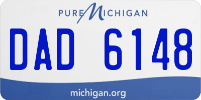 MI license plate DAD6148