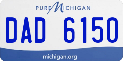 MI license plate DAD6150