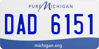 MI license plate DAD6151