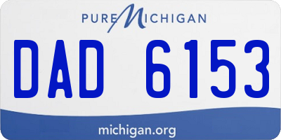 MI license plate DAD6153