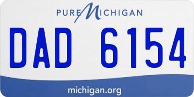MI license plate DAD6154