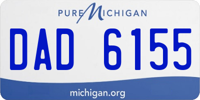MI license plate DAD6155