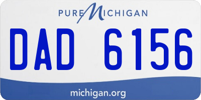 MI license plate DAD6156
