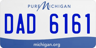 MI license plate DAD6161