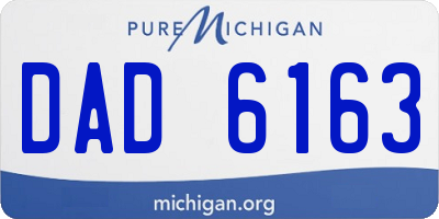 MI license plate DAD6163