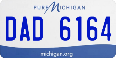 MI license plate DAD6164