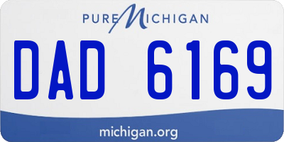 MI license plate DAD6169