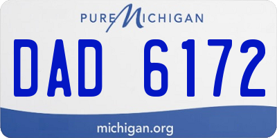 MI license plate DAD6172