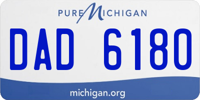 MI license plate DAD6180
