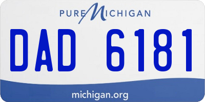 MI license plate DAD6181