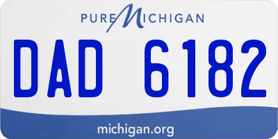 MI license plate DAD6182