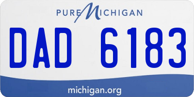 MI license plate DAD6183