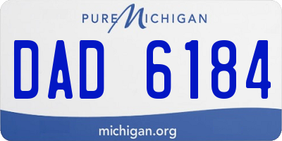 MI license plate DAD6184