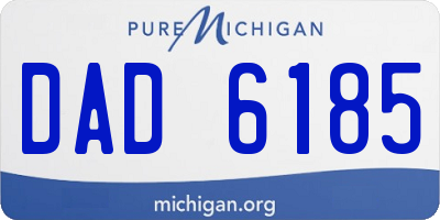 MI license plate DAD6185