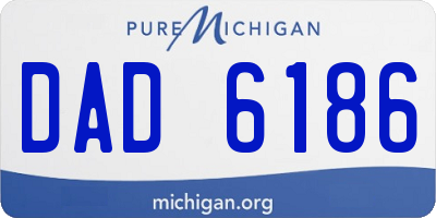 MI license plate DAD6186