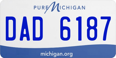 MI license plate DAD6187