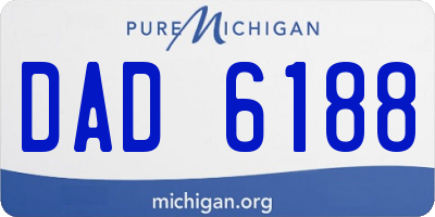 MI license plate DAD6188