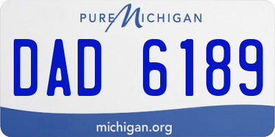 MI license plate DAD6189