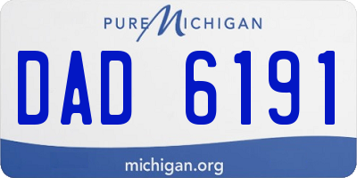 MI license plate DAD6191
