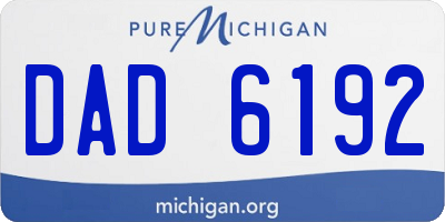 MI license plate DAD6192