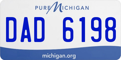 MI license plate DAD6198