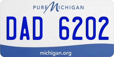 MI license plate DAD6202