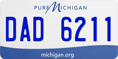 MI license plate DAD6211