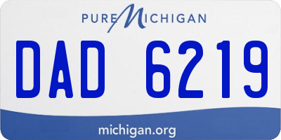 MI license plate DAD6219
