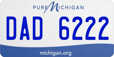 MI license plate DAD6222
