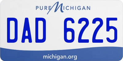 MI license plate DAD6225