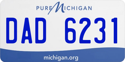 MI license plate DAD6231