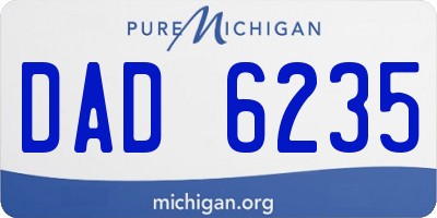 MI license plate DAD6235