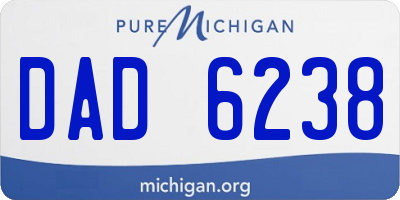 MI license plate DAD6238
