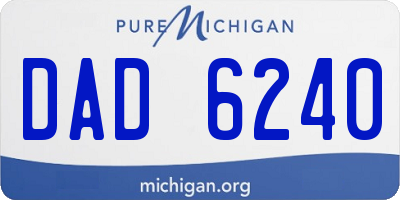 MI license plate DAD6240