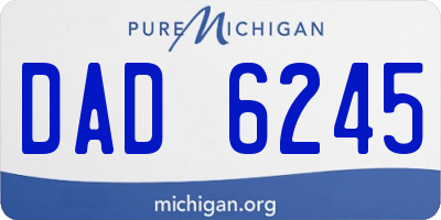 MI license plate DAD6245