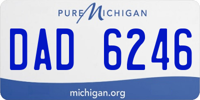 MI license plate DAD6246
