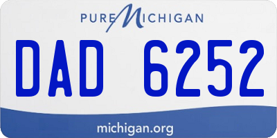 MI license plate DAD6252