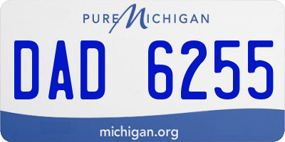 MI license plate DAD6255
