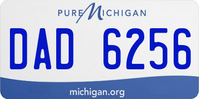 MI license plate DAD6256