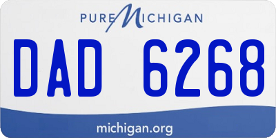 MI license plate DAD6268