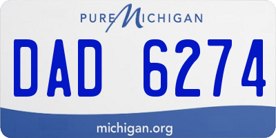 MI license plate DAD6274