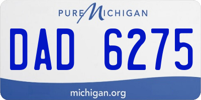 MI license plate DAD6275