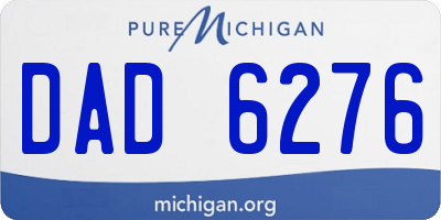 MI license plate DAD6276