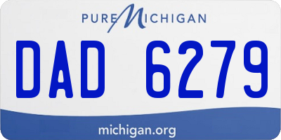 MI license plate DAD6279
