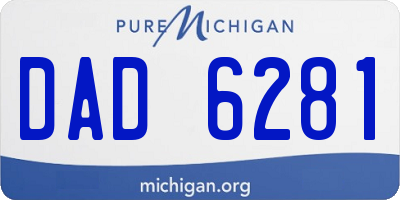 MI license plate DAD6281