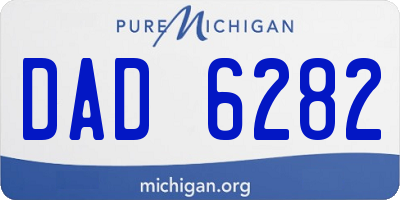 MI license plate DAD6282