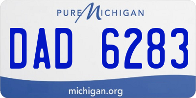 MI license plate DAD6283